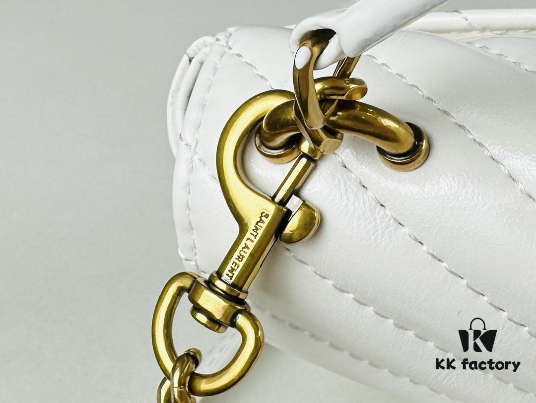 6930d56c6e68136f4d9b12e2 YSL Saint Laurent Mini College Messenger Bag in Waxed Calfskin - Style No. 6126