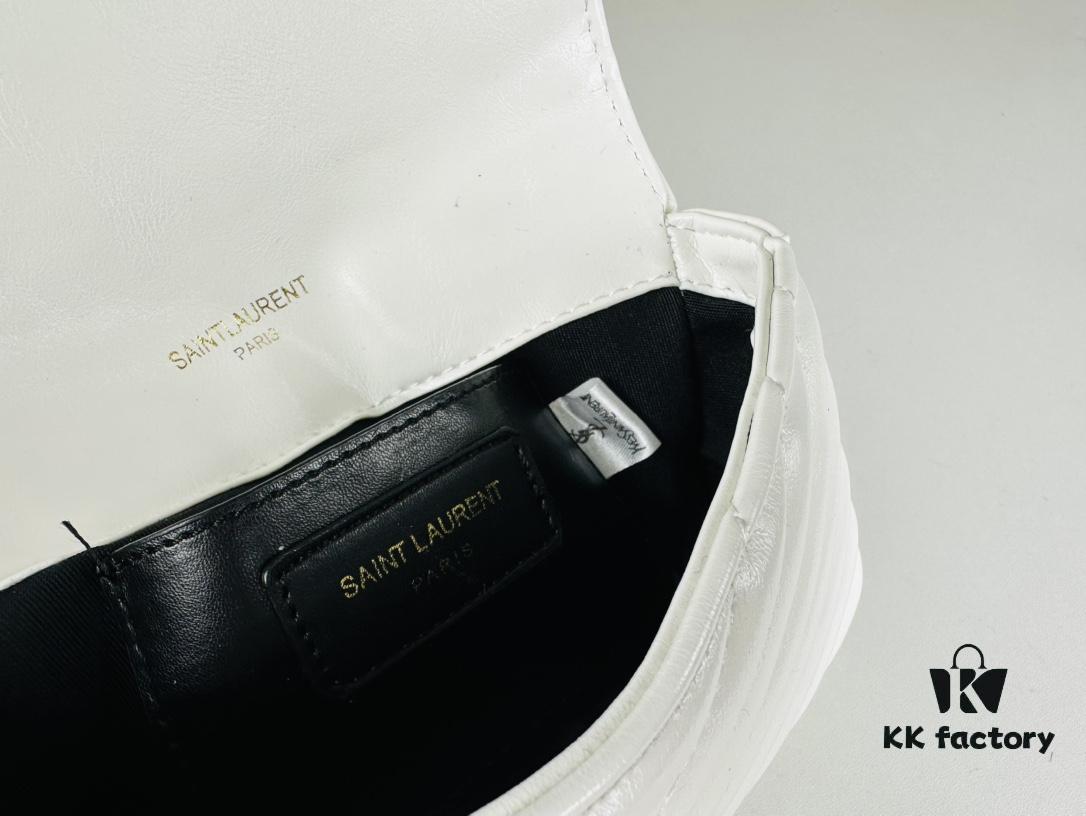 6930d56f6e68136f4d9b12e8 YSL Saint Laurent Mini College Messenger Bag in Waxed Calfskin - Style No. 6126