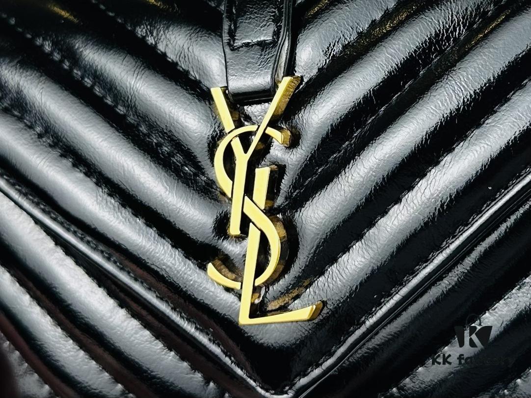 New Arrival YSL Mini College Messenger Bag in Waxed Leather