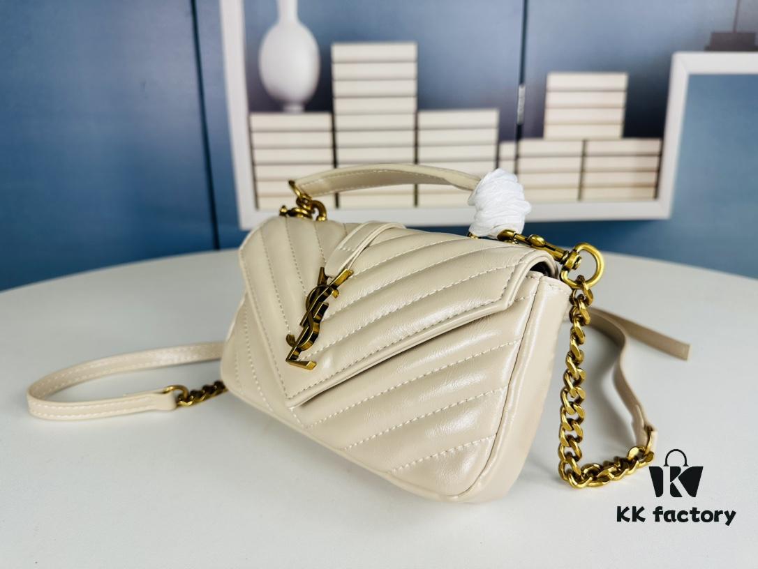 6930d5746e68136f4d9b12f1 New Arrival YSL Mini College Crossbody Bag in Waxed Calfskin - Style No. 6126