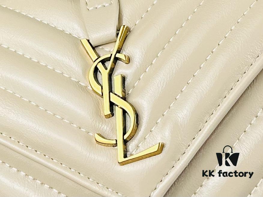 6930d5766e68136f4d9b12f4 New Arrival YSL Mini College Crossbody Bag in Waxed Calfskin - Style No. 6126