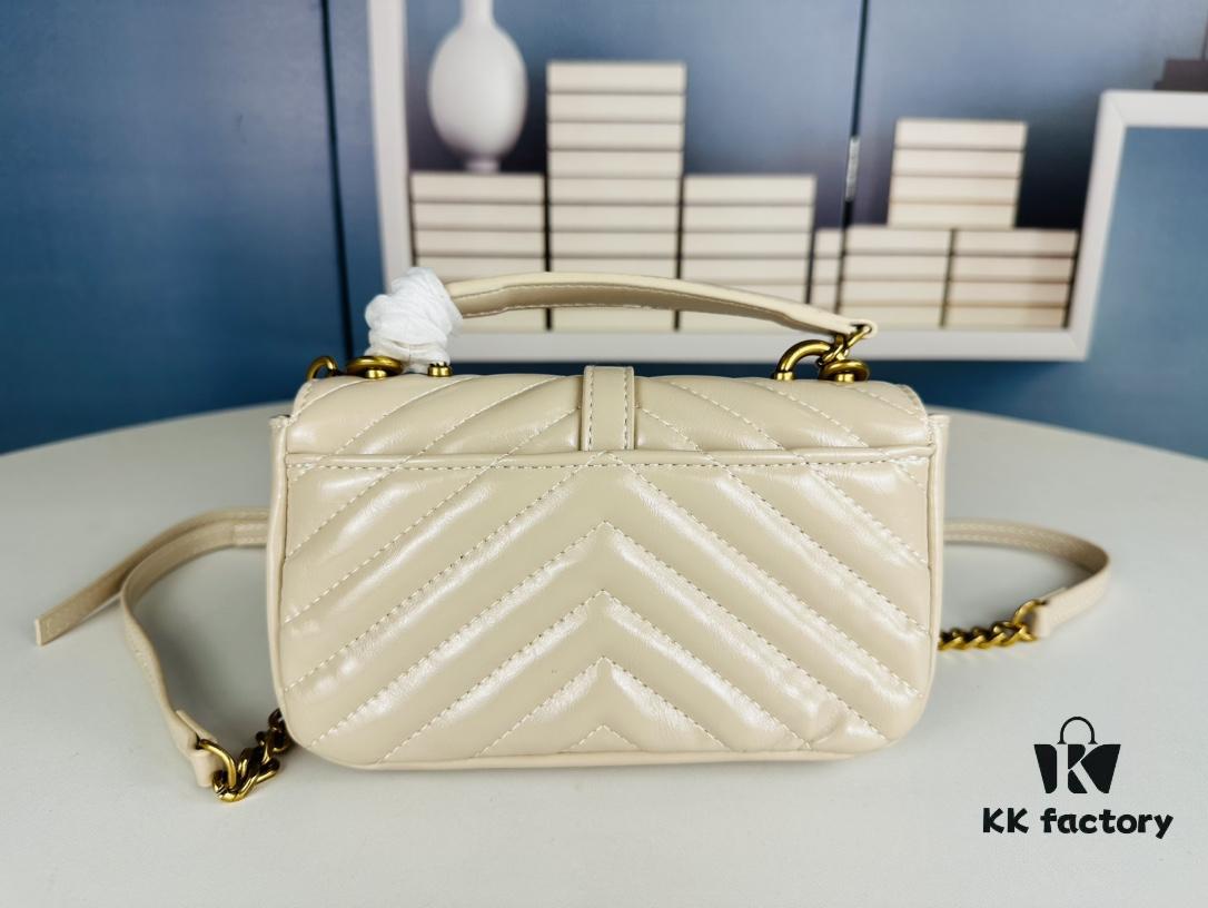 6930d5766e68136f4d9b12f5 New Arrival YSL Mini College Crossbody Bag in Waxed Calfskin - Style No. 6126