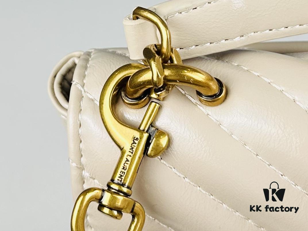 6930d5776e68136f4d9b12f7 New Arrival YSL Mini College Crossbody Bag in Waxed Calfskin - Style No. 6126