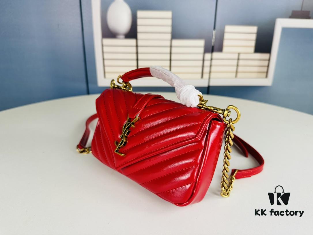 New Arrival YSL Mini College Messenger Bag in Waxed Calfskin - Style No. 6126