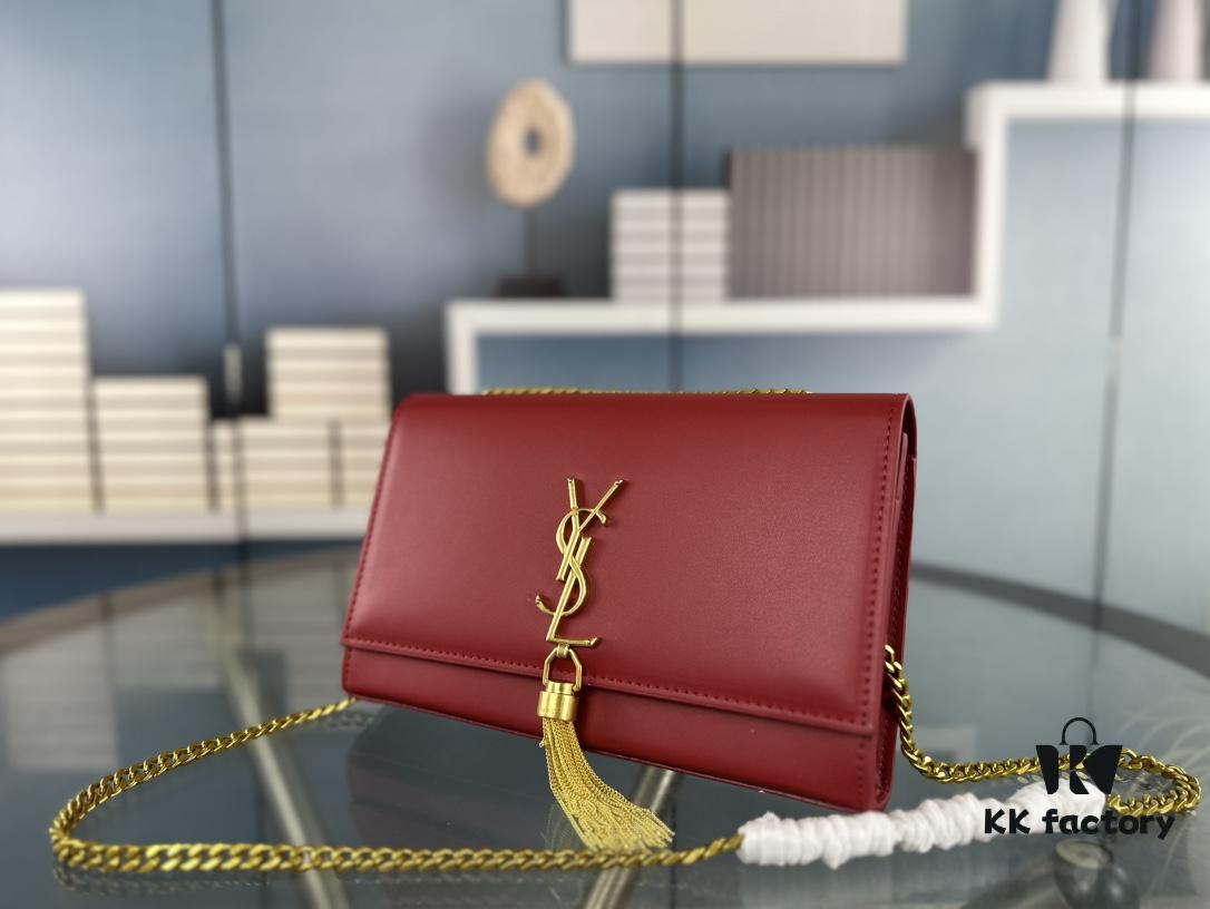 6930d5bb6e68136f4d9b135c YSL Kate Tassel Bag with Box 💰 - Elegant Saint Laurent Prince Wen Same Style Woc Chain Bag, Latest Counter Synchronized Design
