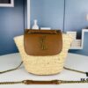 6930d5e76e68136f4d9b139e New YSL Straw Woven Tote Bag with Logo Print – Perfect Summer Beach Bag