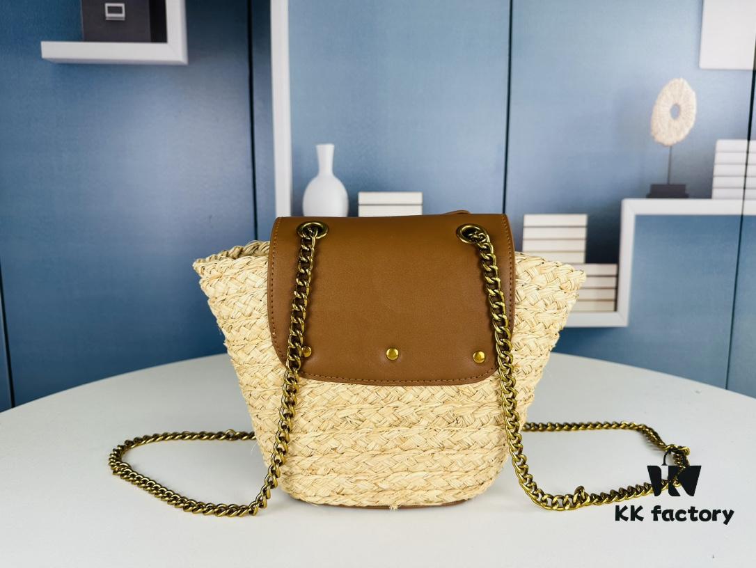 6930d5ec6e68136f4d9b13a6 New YSL Straw Woven Tote Bag with Logo Print – Perfect Summer Beach Bag