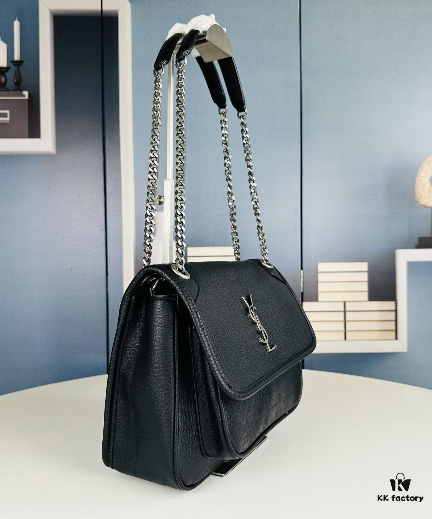 6930d5f36e68136f4d9b13b0 New Arrival NIKI BABY Full-Grain Lamb Leather Handbag ||| YSL Niki 21cm 28cm Distressed Lamb Leather Black Silver Mini Bag