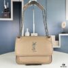 6930d5f86e68136f4d9b13b4 New Arrival NIKI BABY Suede Lambskin Handbag ||| YSL Niki 21cm 28cm Distressed Lamb Leather Black Silver Mini Bag