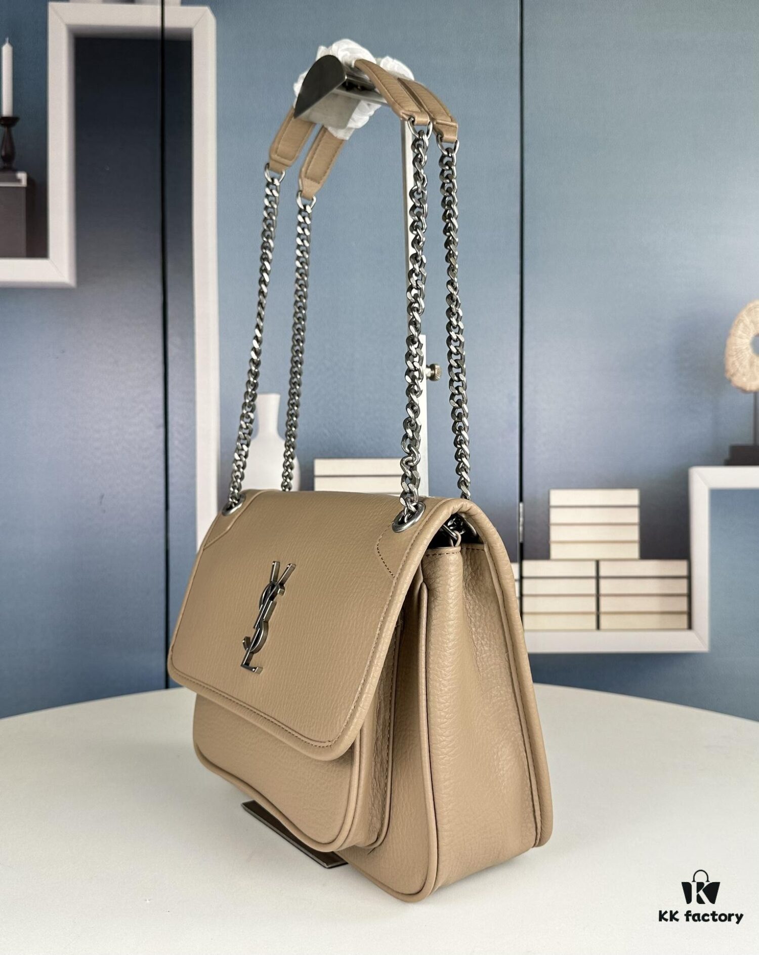 6930d5f86e68136f4d9b13b7 New Arrival NIKI BABY Suede Lambskin Handbag ||| YSL Niki 21cm 28cm Distressed Lamb Leather Black Silver Mini Bag