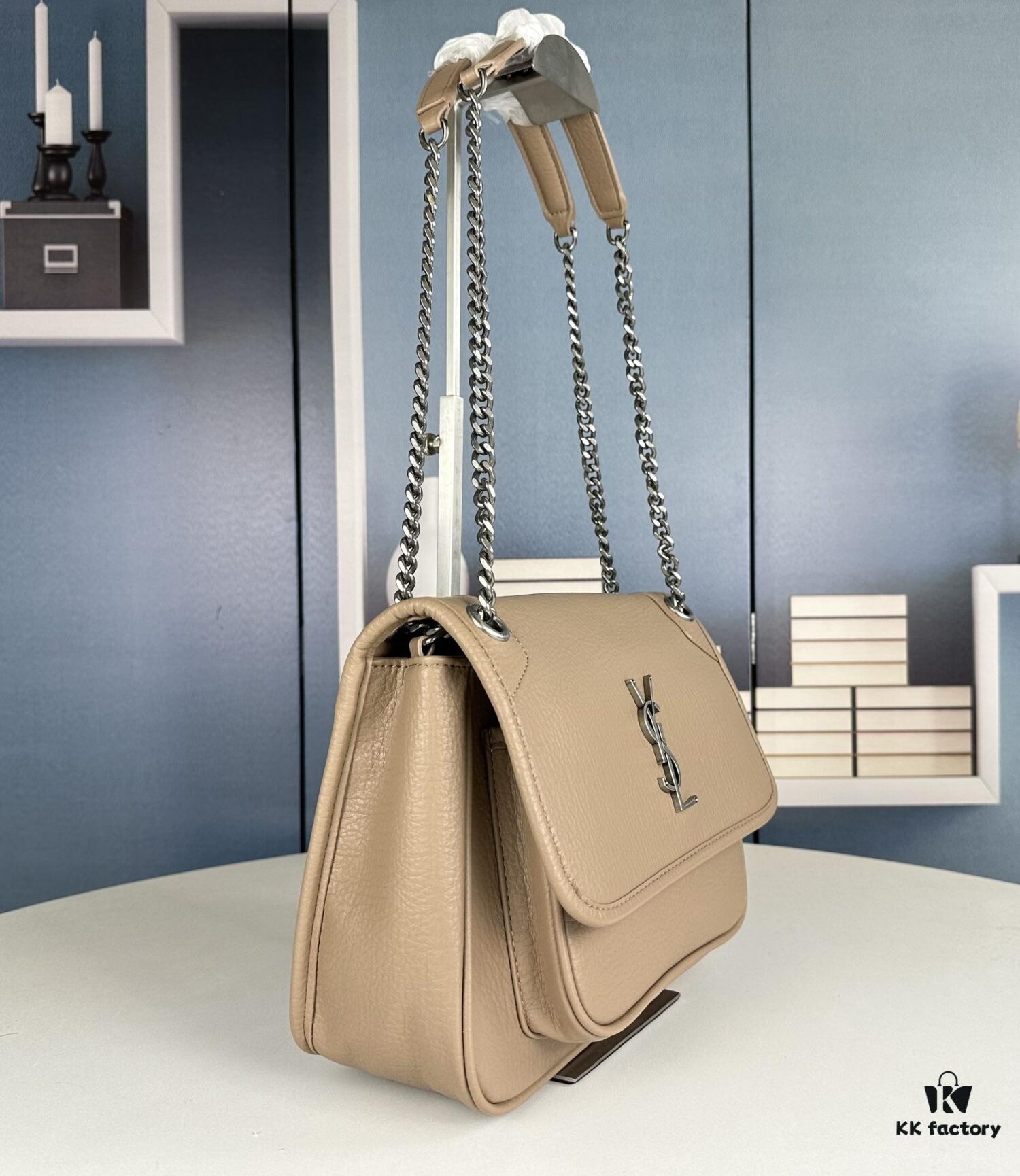 6930d5f96e68136f4d9b13b9 New Arrival NIKI BABY Suede Lambskin Handbag ||| YSL Niki 21cm 28cm Distressed Lamb Leather Black Silver Mini Bag