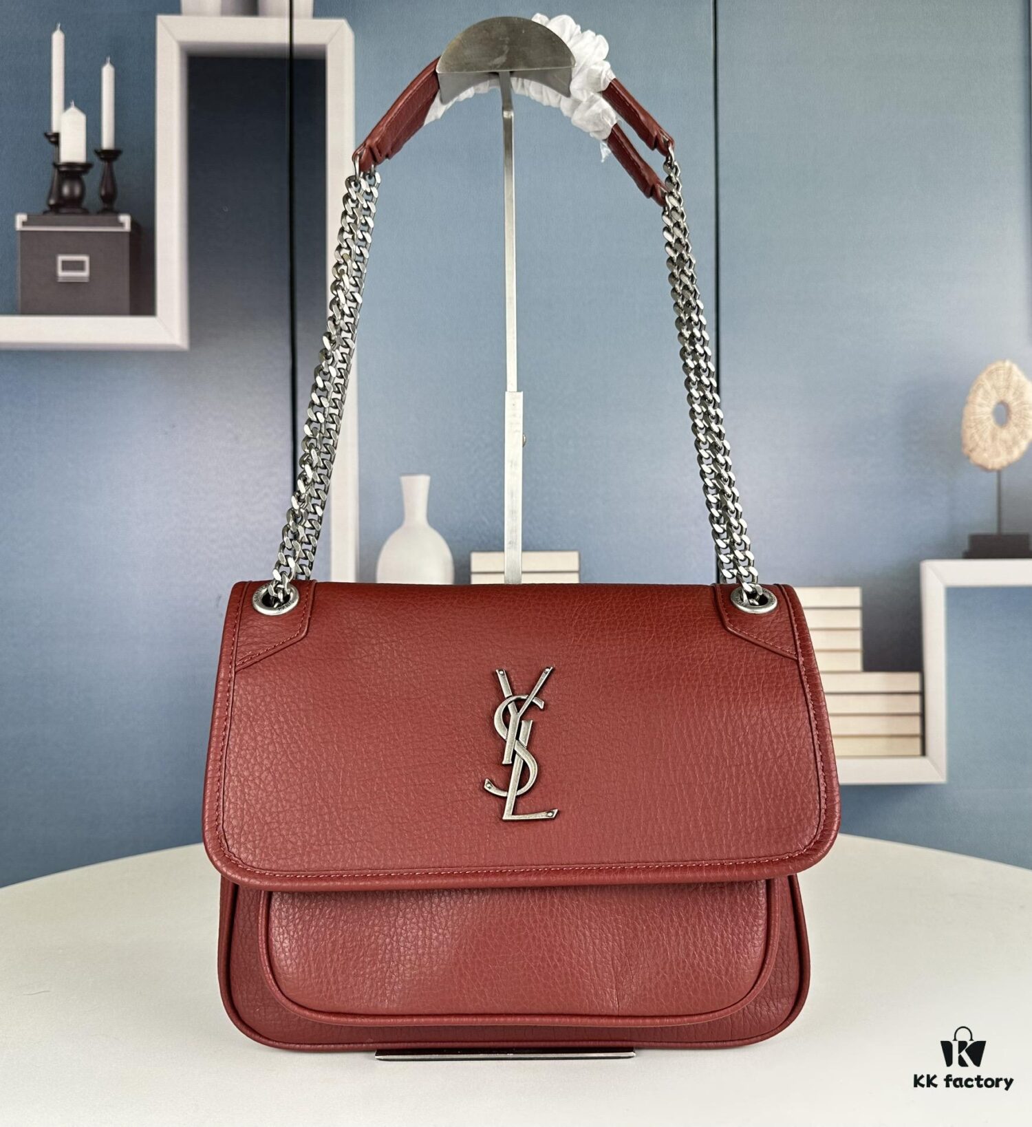 6930d5ff6e68136f4d9b13c2 New Arrival NIKI BABY Full-Grain Lambskin Handbag ||| YSL Niki 21cm 28cm Distressed Lamb Leather Black Silver Mini