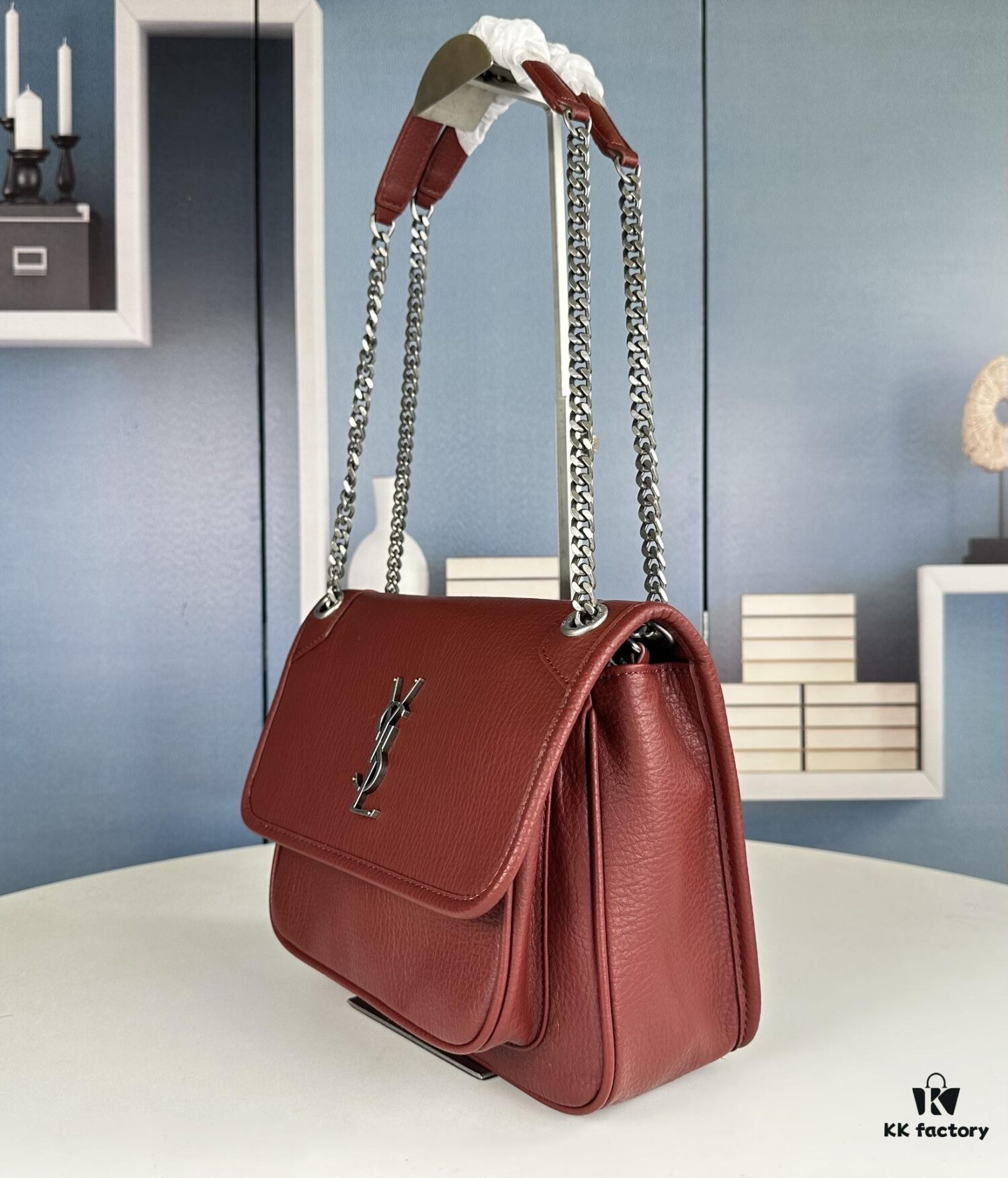 6930d5ff6e68136f4d9b13c3 New Arrival NIKI BABY Full-Grain Lambskin Handbag ||| YSL Niki 21cm 28cm Distressed Lamb Leather Black Silver Mini