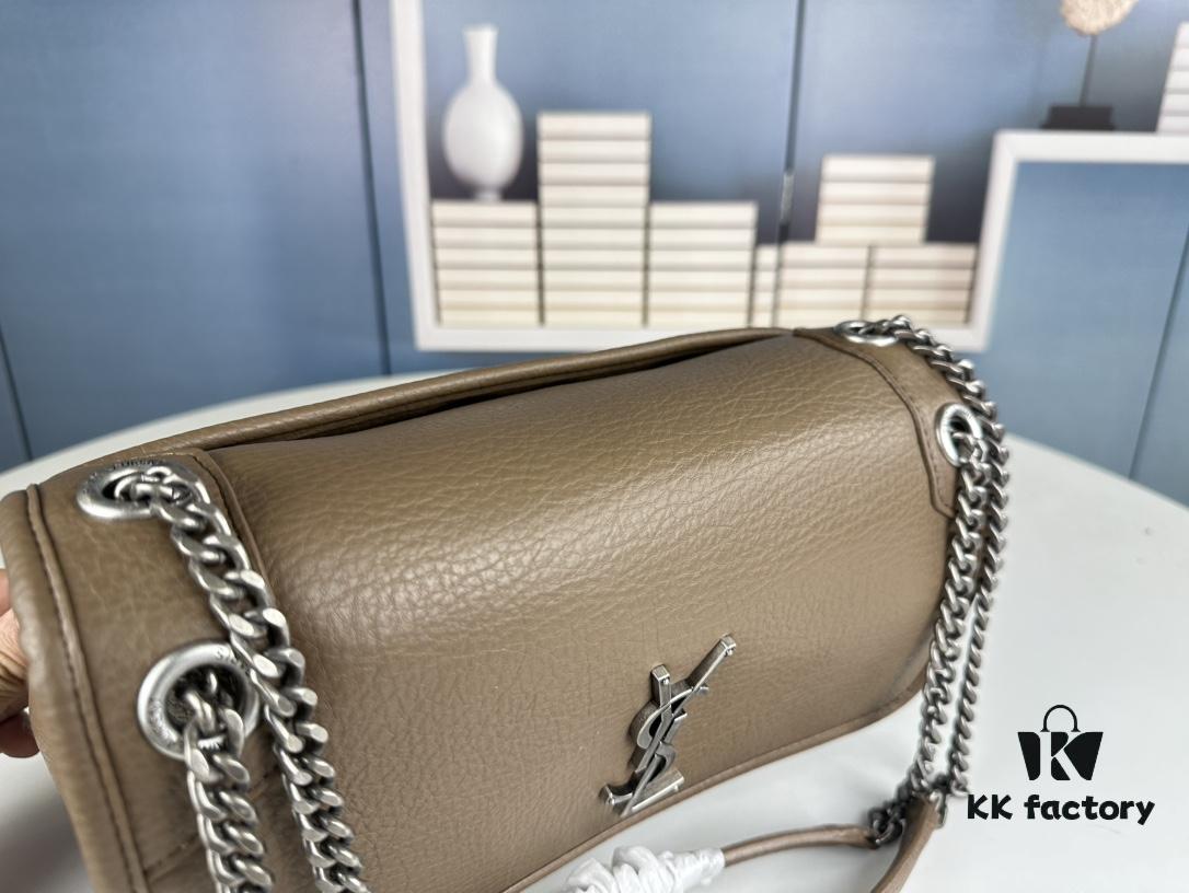 6930d6046e68136f4d9b13c9 New Arrival NIKI BABY Full-Grain Lambskin Handbag ||| YSL Niki 21cm 28cm Aged Lamb Leather Black Silver Mini