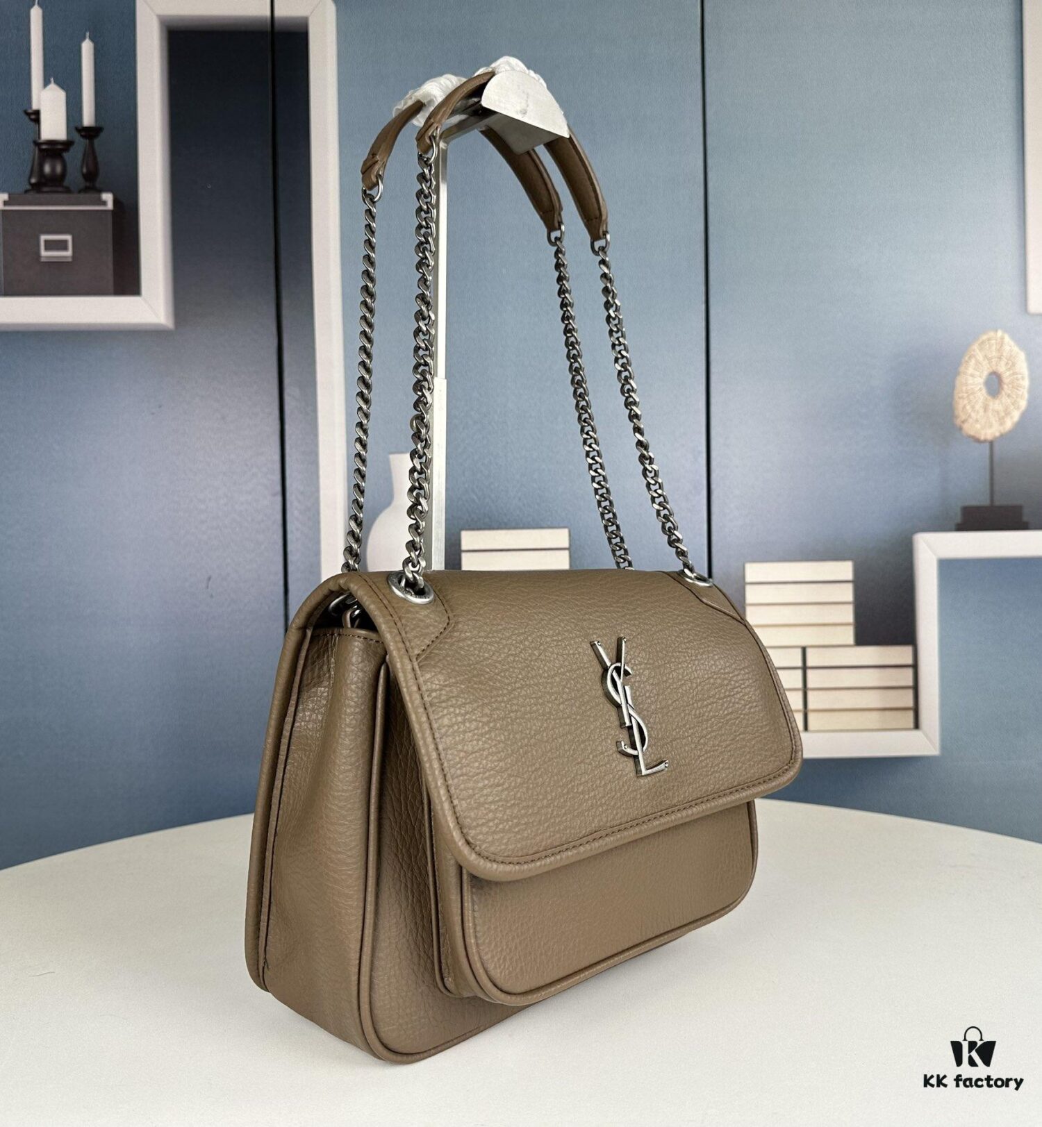 6930d6056e68136f4d9b13cc New Arrival NIKI BABY Full-Grain Lambskin Handbag ||| YSL Niki 21cm 28cm Aged Lamb Leather Black Silver Mini