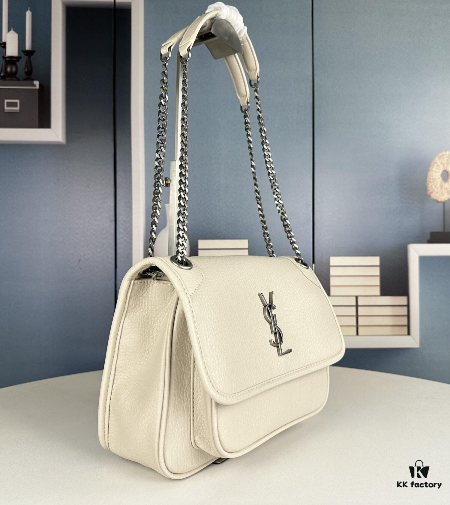 6930d6086e68136f4d9b13d1 New Arrival NIKI BABY Full-Grain Lamb Leather Handbag ||| YSL Niki 21cm 28cm Distressed Lamb Leather Black Silver Mini