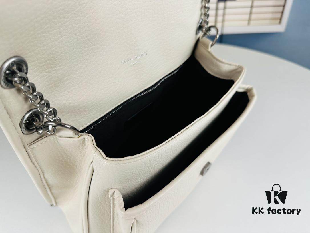 6930d60a6e68136f4d9b13d2 New Arrival NIKI BABY Full-Grain Lamb Leather Handbag ||| YSL Niki 21cm 28cm Distressed Lamb Leather Black Silver Mini