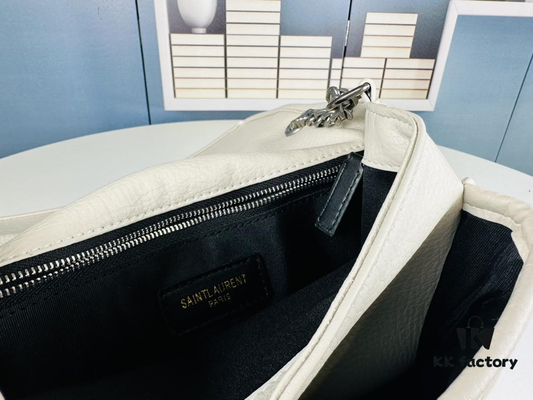 6930d60c6e68136f4d9b13d6 New Arrival NIKI BABY Full-Grain Lamb Leather Handbag ||| YSL Niki 21cm 28cm Distressed Lamb Leather Black Silver Mini