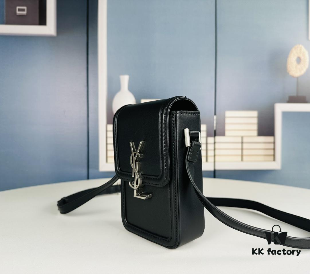 6930d6296e68136f4d9b1405 New YSL Hobo Series Mini Vertical Crossbody Bag in Smooth Calfskin with Antique Metal Logo