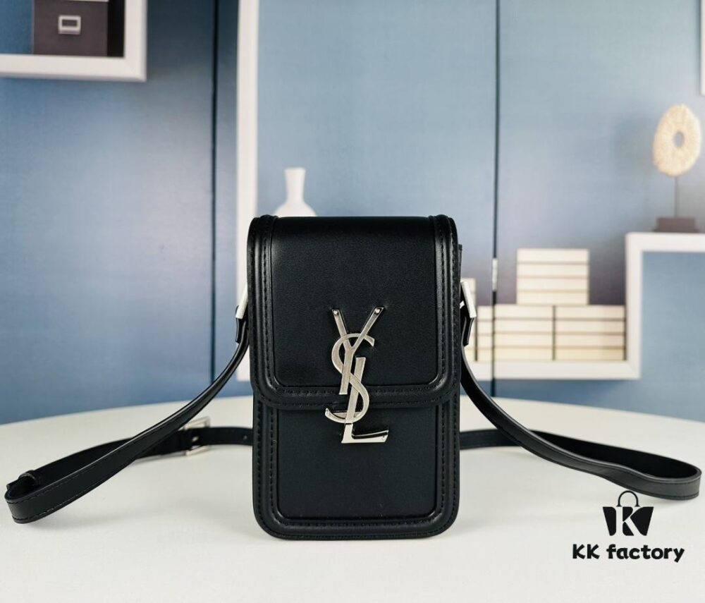 6930d6296e68136f4d9b1407 New YSL Hobo Series Mini Vertical Crossbody Bag in Smooth Calfskin with Antique Metal Logo