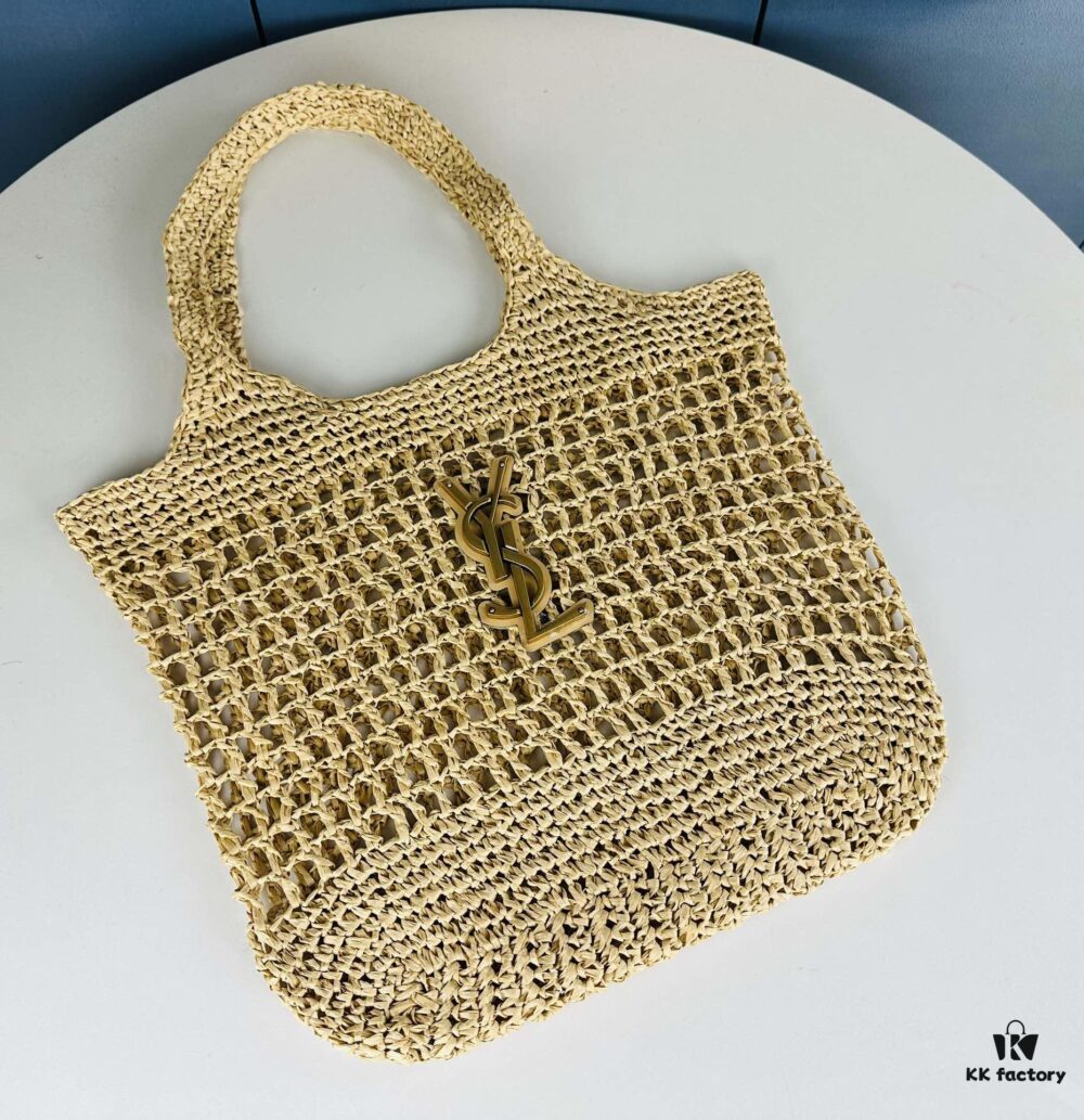 6930d63e6e68136f4d9b1428 New Arrival Wholesale YSL Saint Laurent ||| SAINT LAURENT—ICARE 24 Spring/Summer New Icare Maxi Tote Raffia Handbag
