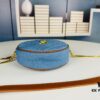 6930d6446e68136f4d9b1430 New YSL 6-Color Saint Laurent Gold Logo Caviar Quilted Leather Round Bag