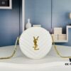 6930d6476e68136f4d9b1433 New Arrival YSL 6-Color Saint Laurent Gold Logo Caviar Quilted Leather Round Bag