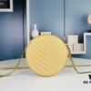New YSL 6-Color Saint Laurent Gold Logo Caviar Quilted Leather Round Bag