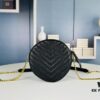 6930d6546e68136f4d9b1448 New Arrival YSL 6-Color Saint Laurent Gold Logo Caviar Quilted Leather Round Bag