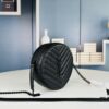 New Arrival YSL 6-Color Saint Laurent Gold Logo Caviar Quilted Leather Round Bag