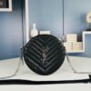 6930d65e6e68136f4d9b1455 New YSL 6-Color Saint Laurent Gold Logo Caviar Quilted Leather Round Bag