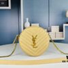 New YSL 6-Color Saint Laurent Gold Logo Caviar Quilted Leather Round Bag