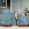 New Large Size YSL Denim Bag with Box