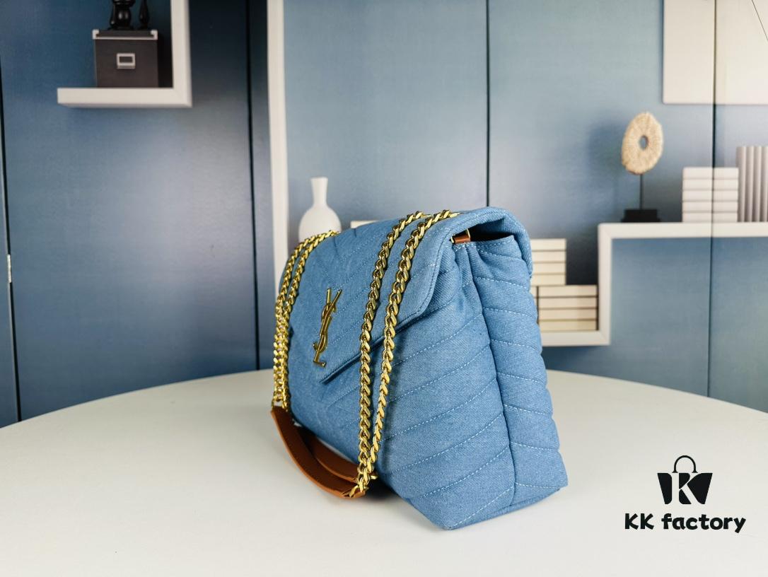 New Large Size YSL Denim Bag with Box