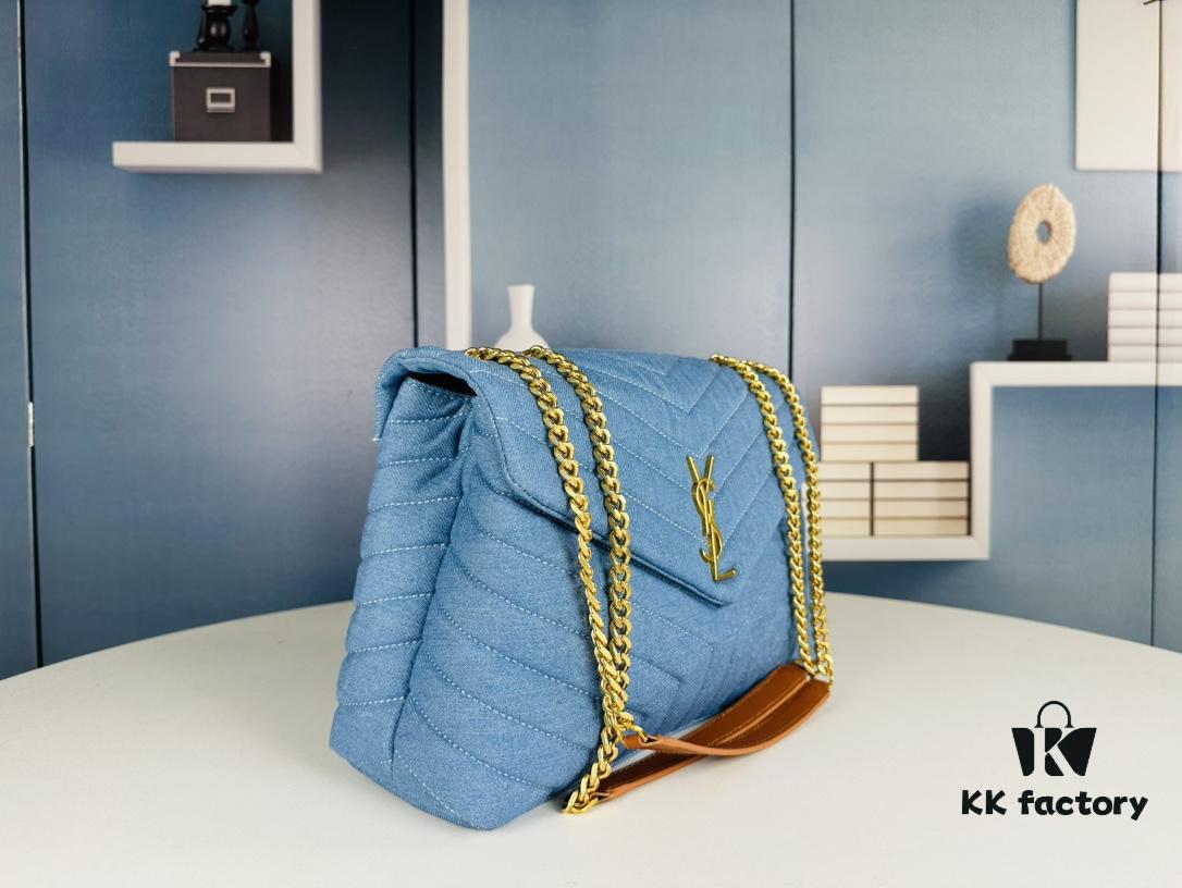 New Large Size YSL Denim Bag with Box