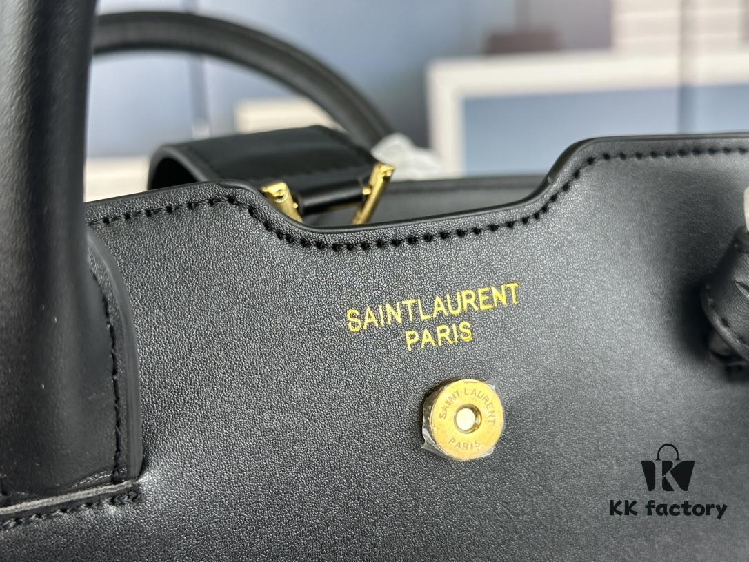 6930d68b6e68136f4d9b149f New Arrival with Box: Unearthed a Sophisticated and Stylish YSL Black & Gold Cabas Crossbody Bag