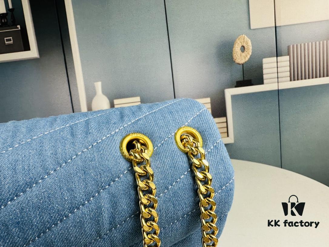 New Large Size YSL Denim Bag with Box