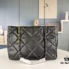 YSL New Tote Bag in Lambskin Black and Gold [Horizontal Style]