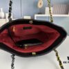 YSL New Tote Bag in Lambskin Black and Gold [Horizontal Style]