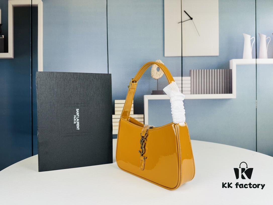 6930d69c6e68136f4d9b14bb YSL Saint Laurent Hobo Bag in Patent Leather with Box