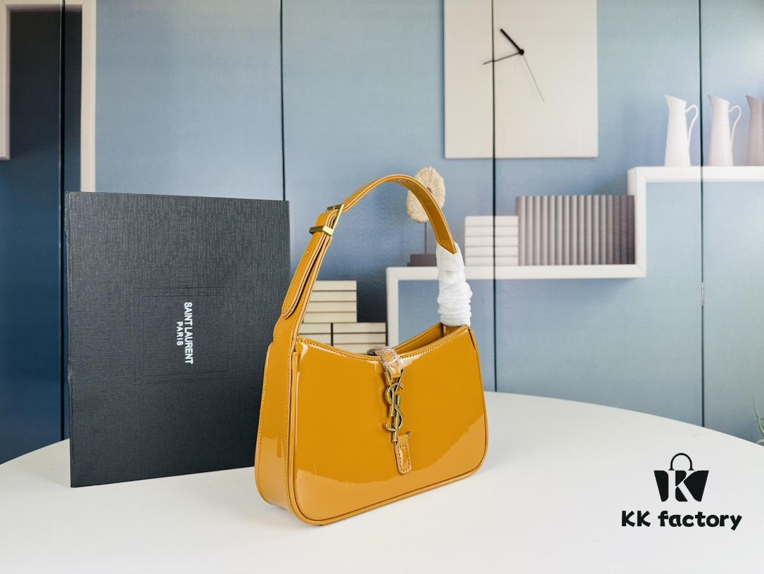 6930d69d6e68136f4d9b14bc YSL Saint Laurent Hobo Bag in Patent Leather with Box