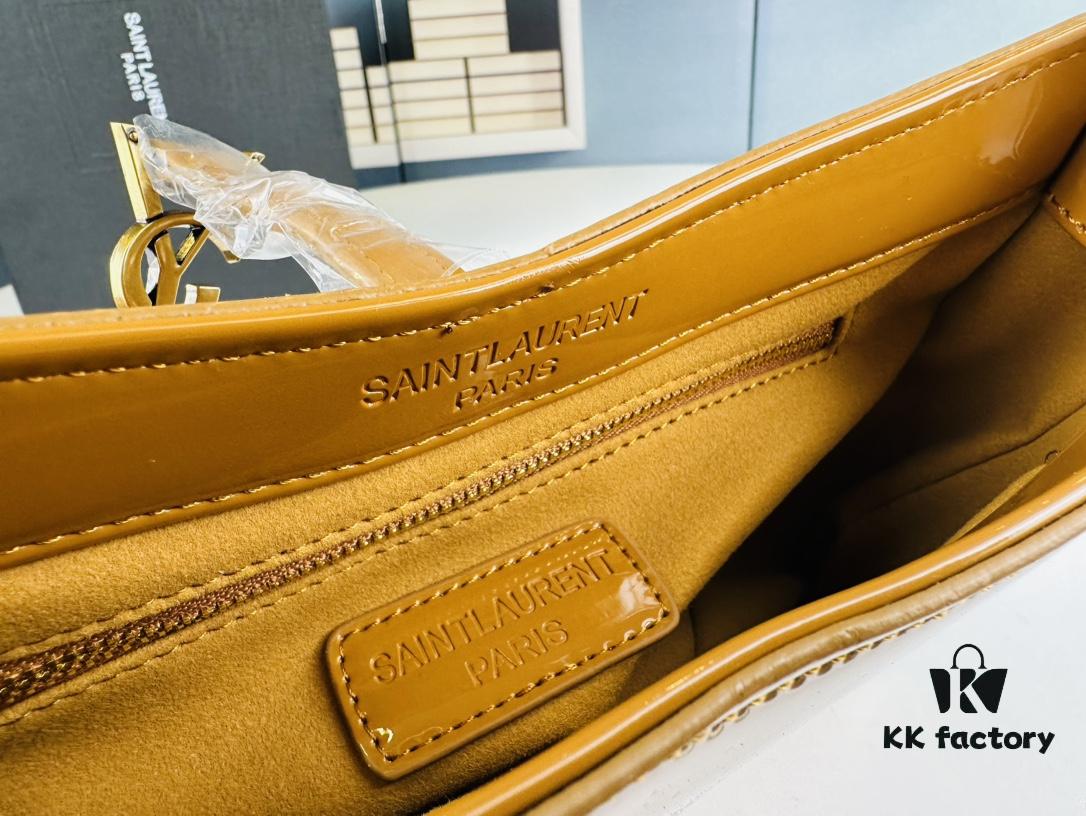 6930d6a16e68136f4d9b14c3 YSL Saint Laurent Hobo Bag in Patent Leather with Box