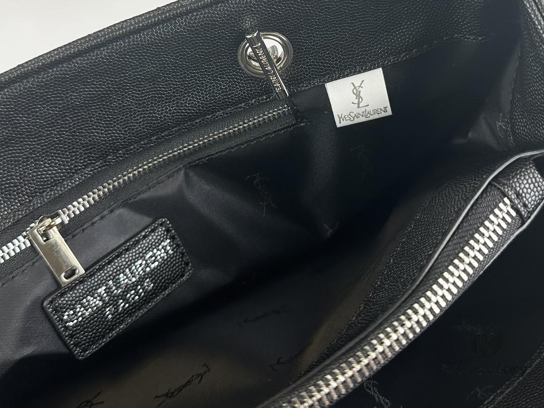 6930d6aa6e68136f4d9b14d5 New Arrival with Box Wholesale Saint Laurent YSL Caviar Leather Large Tote Bag / Shopping Bag ||| Black Caviar Stitching
