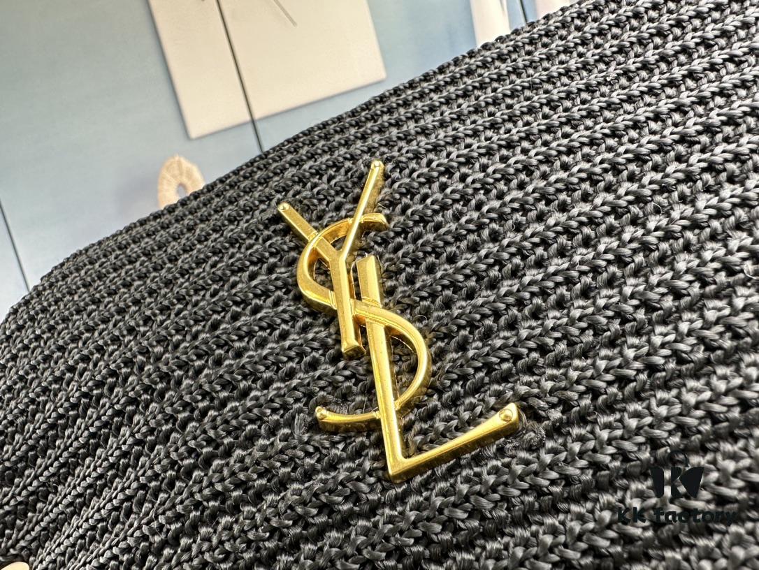 6930d6ac6e68136f4d9b14da YSL Saint Laurent Calfskin Woven Camera Bag with Box ||| NEW Lou Camera Bag - Black Woven with Gold-Tone Hardware, Italian Calfskin