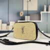 6930d6ae6e68136f4d9b14dd YSL Saint Laurent New Black Calfskin Woven Camera Bag with Gold-Tone Hardware