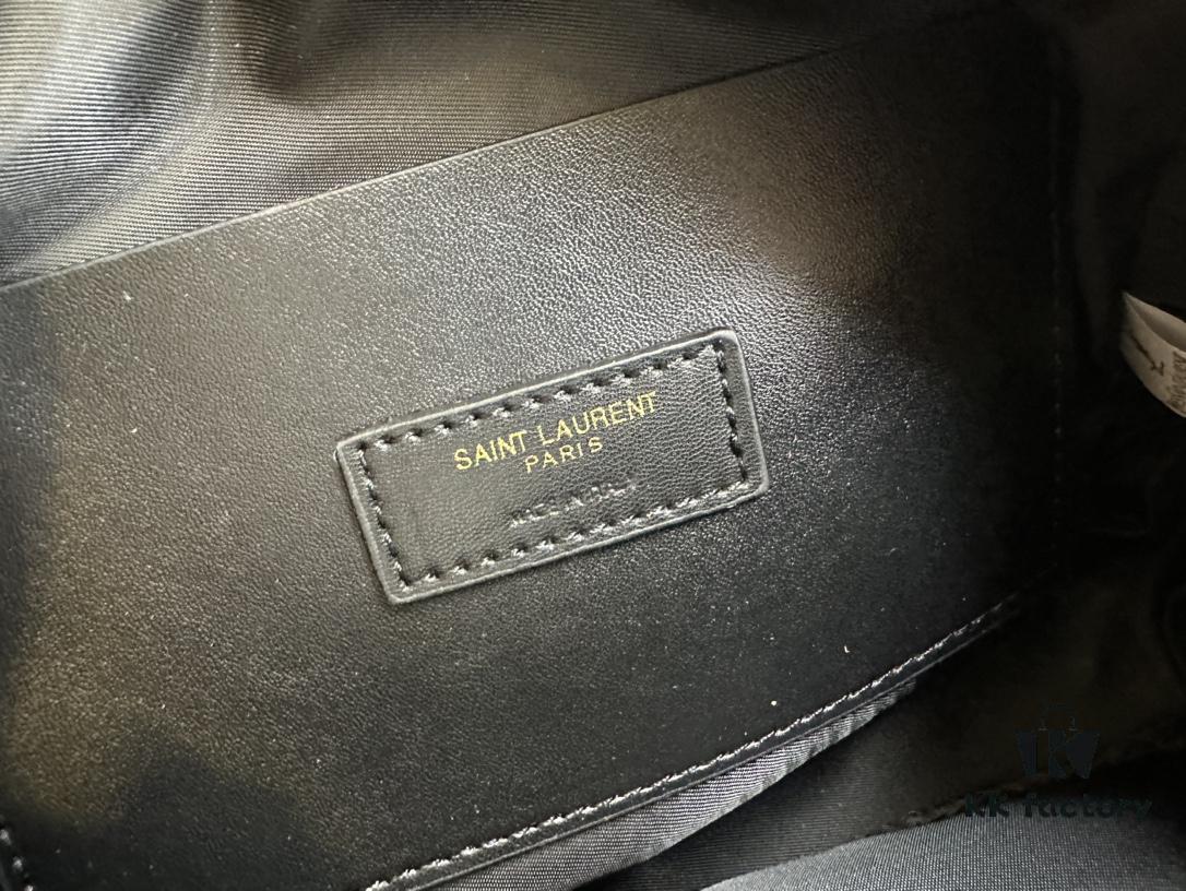 6930d6af6e68136f4d9b14de YSL Saint Laurent Calfskin Woven Camera Bag with Box ||| NEW Lou Camera Bag - Black Woven with Gold-Tone Hardware, Italian Calfskin