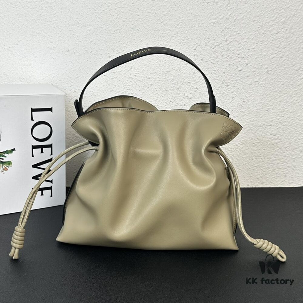 6930d6bd6e68136f4d9b14f4 Top Quality Original Batch: Large 240, Small 230 Loewe Flamenco Lucky Bag, Handheld or Crossbody, Smooth Calfskin