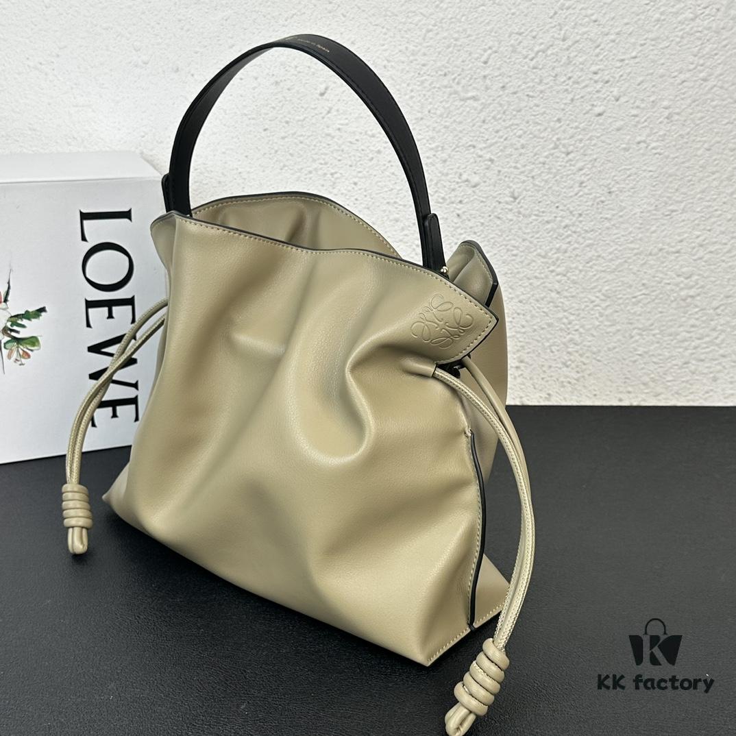 6930d6be6e68136f4d9b14f6 Top Quality Original Batch: Large 240, Small 230 Loewe Flamenco Lucky Bag, Handheld or Crossbody, Smooth Calfskin