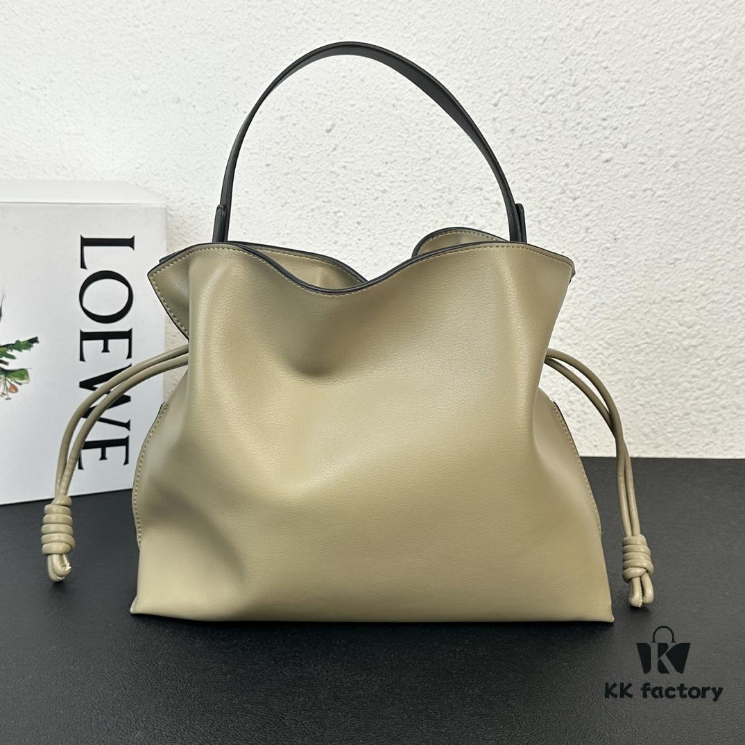 6930d6bf6e68136f4d9b14f7 Top Quality Original Batch: Large 240, Small 230 Loewe Flamenco Lucky Bag, Handheld or Crossbody, Smooth Calfskin