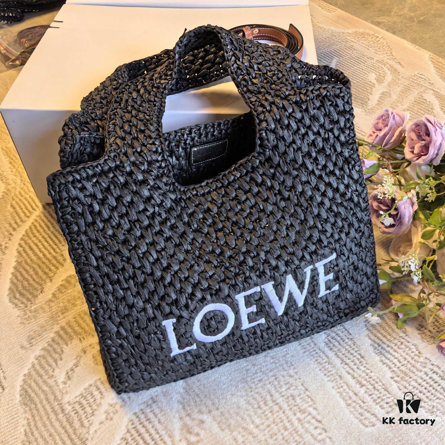 6930d7216e68136f4d9b1591 Loewe Raffia Tote Bag